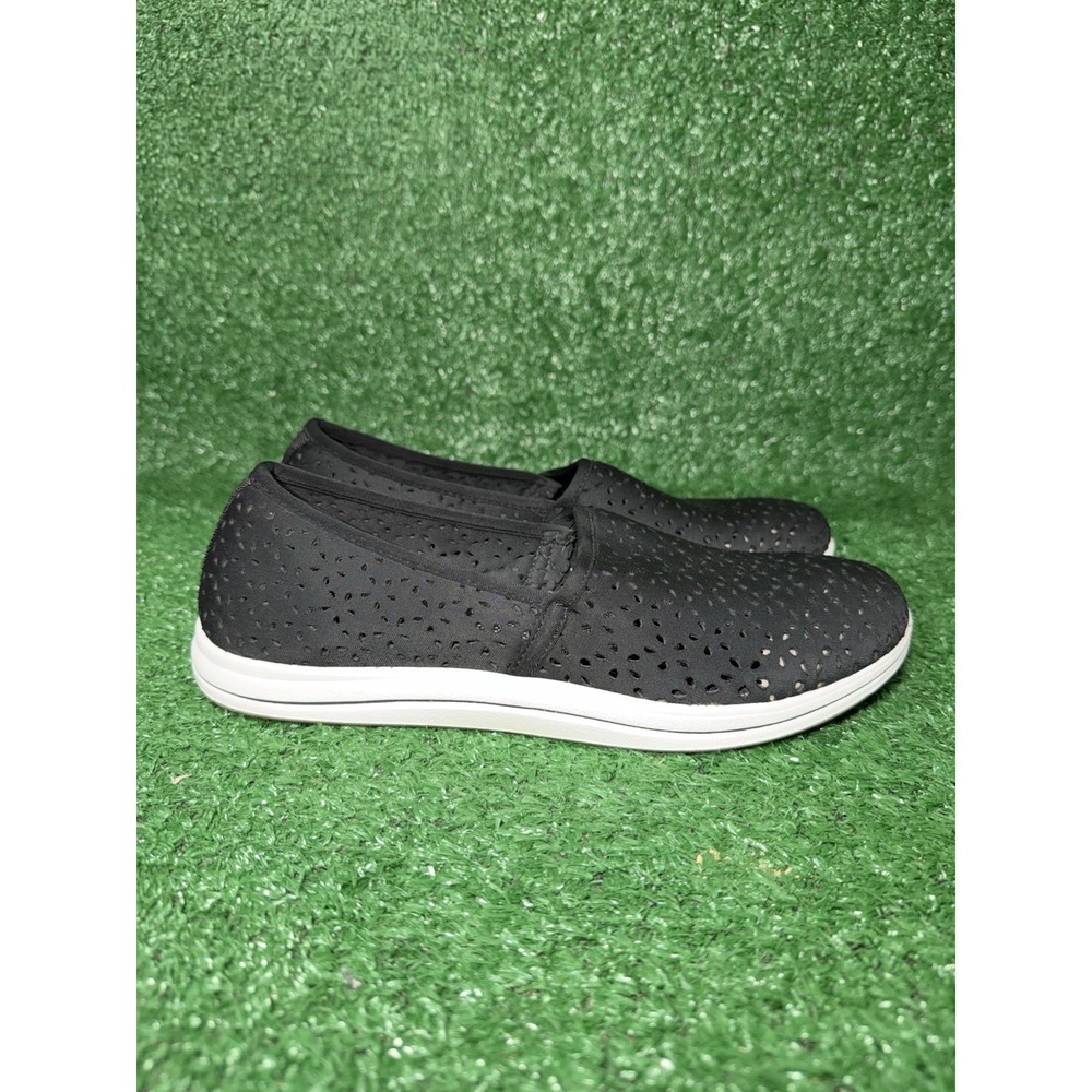 CLARKS Womens Size 8.5 M Breeze Emily Black Slip on Comfort Loafers Casual Shoes